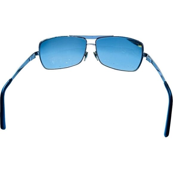 SALVATORE FERRAGAMO Sunglasses Silver Metal Frame Aviator Blue Tint Lenses EUC - Picture 9 of 9